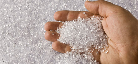 Clear pellets hand