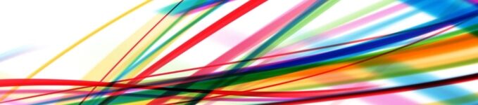 Series of colored bands on a white background