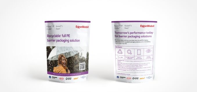 Circular film to loop pouch