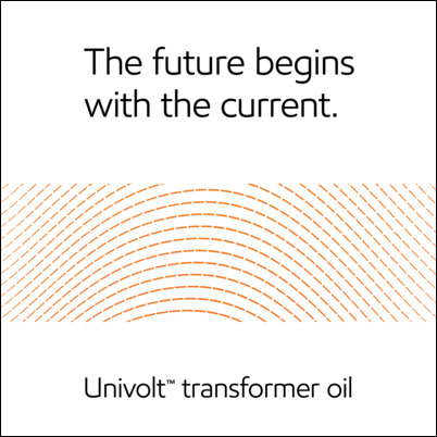 Univolt Kiosk Side Wall Middle; The Future Begins with the Current 