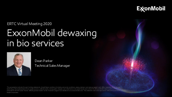 Learn more about ExxonMobil Dewaxing in Bio Services