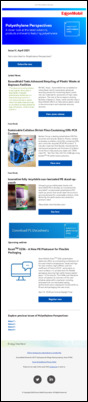 Here is the latest issue of Polyethylene Perspectives, a monthly newsletter dedicated to polyethylene-based products and solutions.