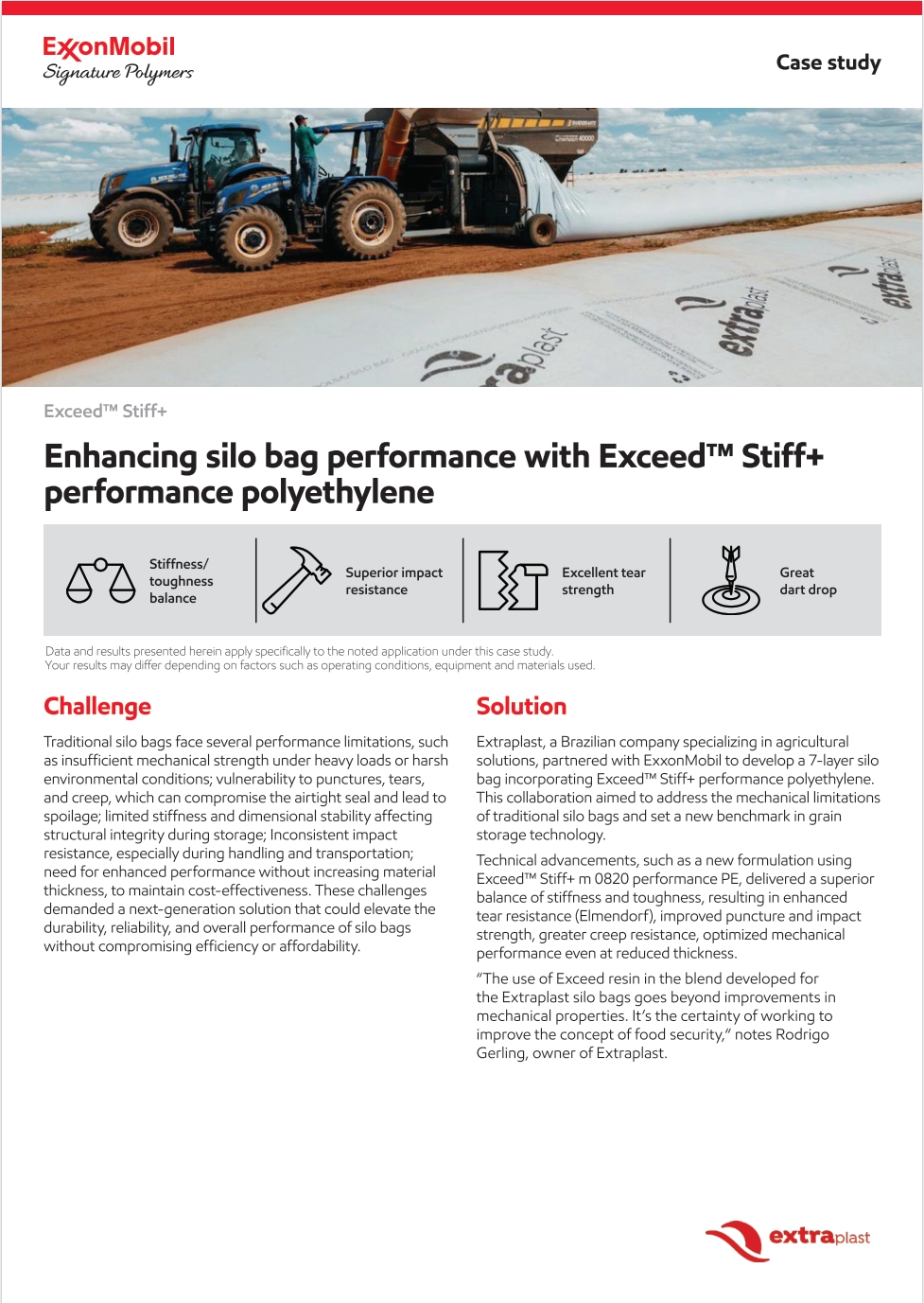 Exceed Stiff+ PE by integrating seven-layer silo bags, it has set a market benchmark in the field of grain storage, providing a high-value-added solution.

