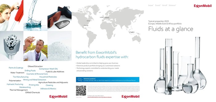 Typical properties 2025 for fluids - EMEAF, including safety and handling info.