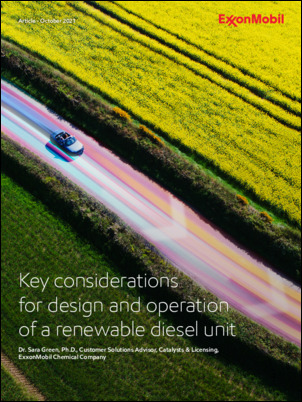 Design of the process configuration and operation of a unit are fundamental aspects in the production of renewable diesel. Read the article, authored by Dr. Sara Green, Ph.D.
