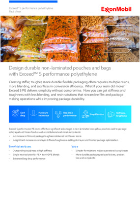 Creating stiffer, tougher, more durable flexible packaging often requires multiple resins, more blending, and sacrifices in conversion efficiency. What if your resin did more?