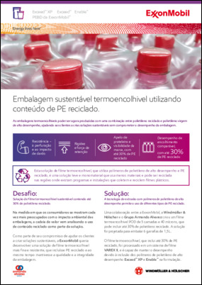 As embalagens termoencolhíveis poder ser agora produzidas com uma combinação entre polietileno reciclado e polietileno virgem de alto desempenho, ajudando aos clientes a crias soluções sustentáveis sem comprometer o desempenho da embalagem.