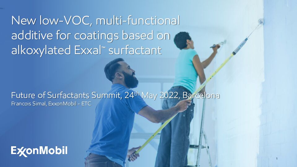 Learn our novel application of Exxal™ branched alcohol based surfactants for low-VOC coalescents.
