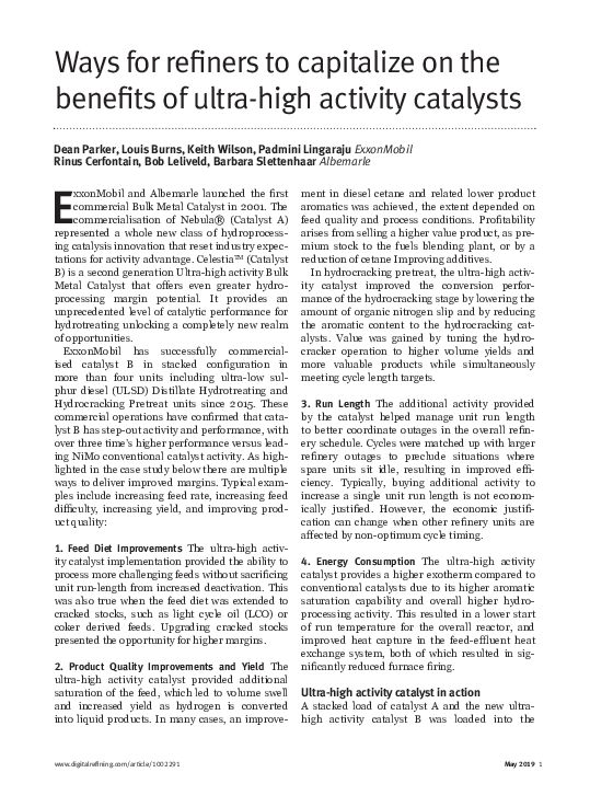A case study highlighting a new bulk metal catalyst enables upgrading more difficult feeds and delivering products to meet environmental standards and higher quality levels
