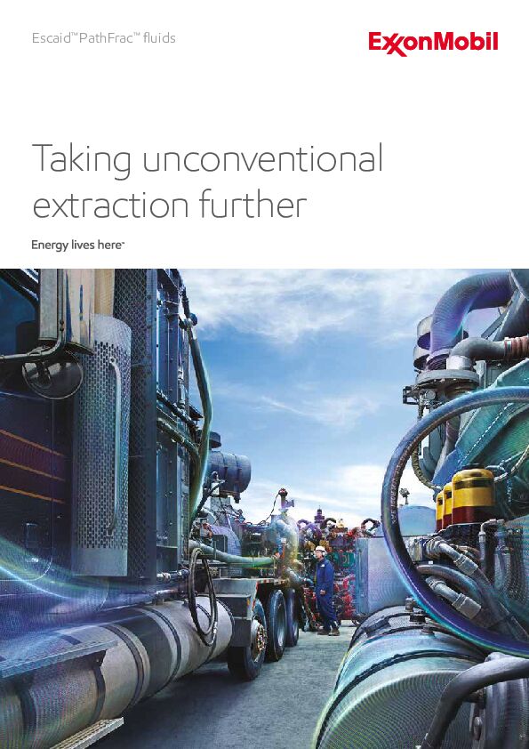 Hydraulic fracturing requires fluids that perform effectively under stringent down-hole conditions. The composition of fracturing fluids can vary widely depending on geology. The vast majority of wells are fractured with water-based fluids, composed of over 99.5% water and proppant (often sand or ceramic beads) and less than 0.5% additives. The additives, while present in very low concentration, provide vital performance enhancements. Purified by an advanced hydrogenation process, Escaid™ PathFrac™ fluid effectively facilitates the delivery of key additives which drive the performance of fracturing fluid formulations.