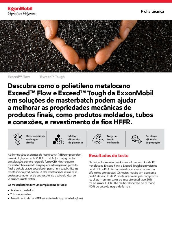 Testes em que o polietileno metalocênico da ExxonMobil é usado como suporte mostram que ele desempenha um papel crucial em ajudar a melhorar a resistência a rachaduras e choques térmicos dos produtos finais.
