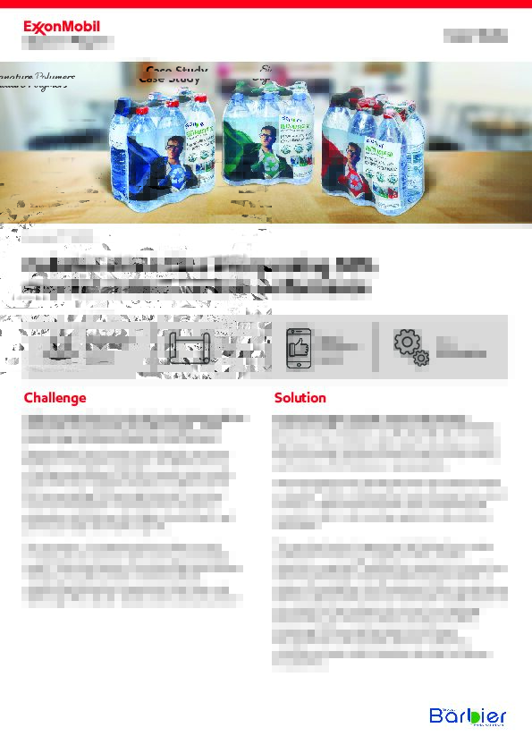 Barbier and ExxonMobil collaborated to develop a new solution that includes PCR PE without compromising performance, film thickness or processability.