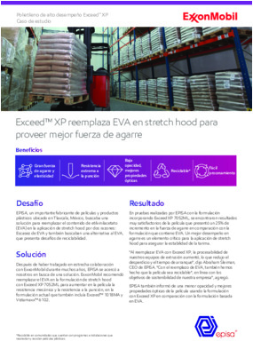El polipropileno de ExxonMobil™ (PP) y los polímeros de alto desempeño Vistamaxx™ pueden ayudar a mejorar la durabilidad de las tarimas mientras permiten la incorporación de contenido de reciclaje mecánico.