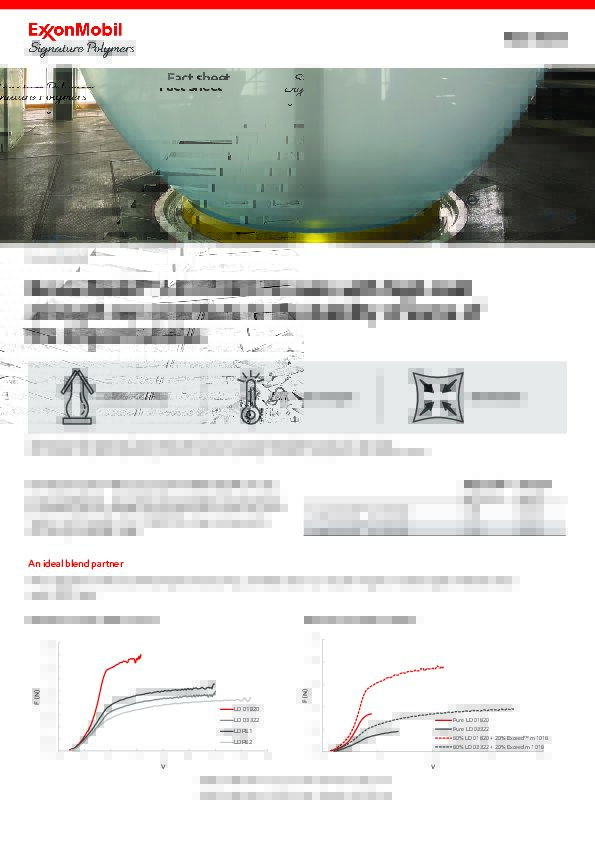 ExxonMobil™ LD 01820 PE resin with high melt strength can contribute to the stability of some of the largest bubbles

