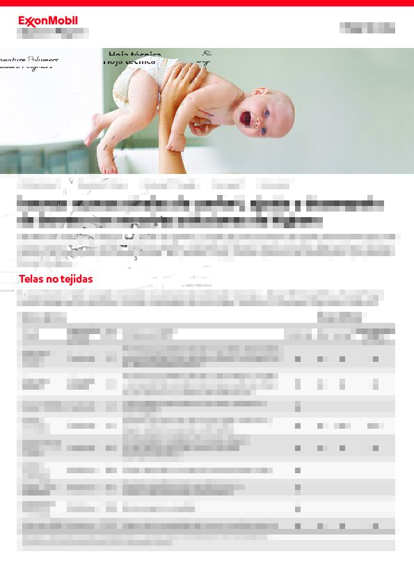 Pizarra para la higiene. No todas las soluciones de higiene son iguales. La amplia gama de productos de higiene de ExxonMobil le permite innovar en nuevos niveles de suavidad, resistencia, ajuste y rendimiento de barrera. Nuestra cartera de productos de higiene incluye polímeros de alto rendimiento Vistamaxx™, ExxonMobil™, Exceed™ Flow, Exceed™ Tough y Exceed™ polímeros de alto rendimiento y adhesivos Escorez™.