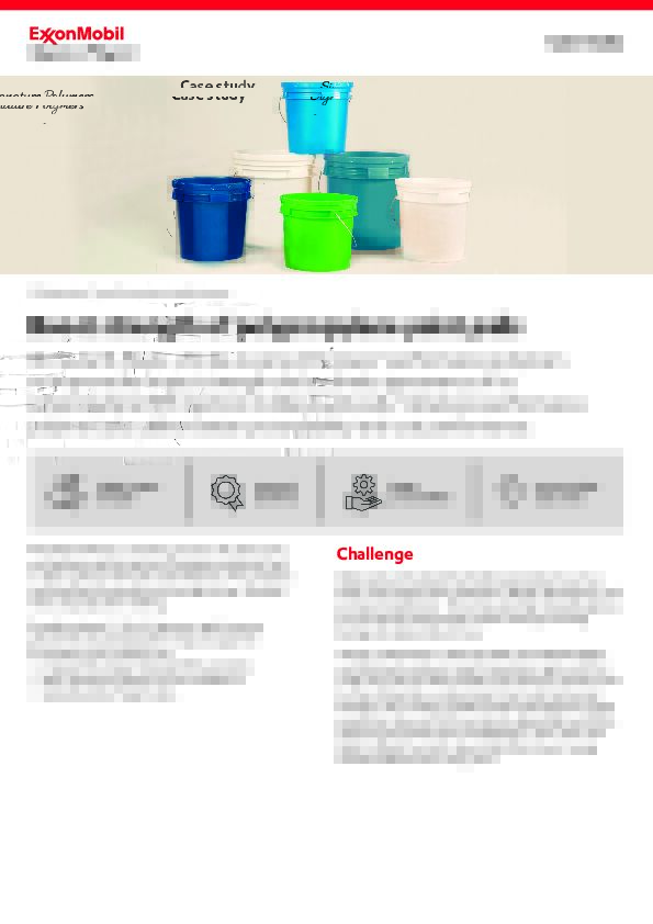 RK Metal & Plastic of India is using Vistamaxx™ performance polymers to improve the impact strength and aesthetic appearance of its polypropylene (PP) injection molded paint pails.