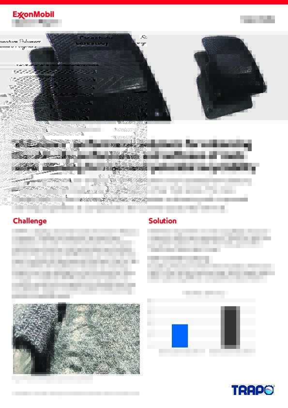 ExxonMobil collaborated with TRAPO to enhance car mat performance by adding Vistamaxx.