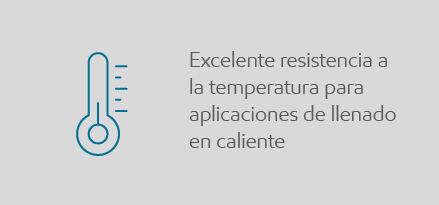 Icono de un termómetro que describe baja temperatura de procesamiento, excelente resistencia a la temperatura, fluidez a baja temperatura y capacidad de arranque en frío, gestión térmica, rendimiento a baja temperatura.