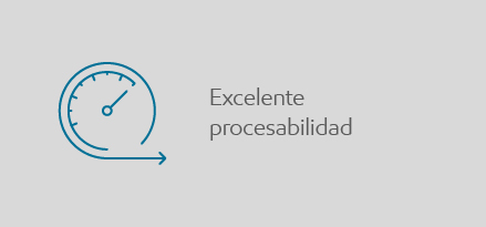 Icono de velocímetro con una línea que sale horizontalmente que describe las velocidades de la línea de embolsamiento rápido para un alto rendimiento, capacidad de proceso excepcional.