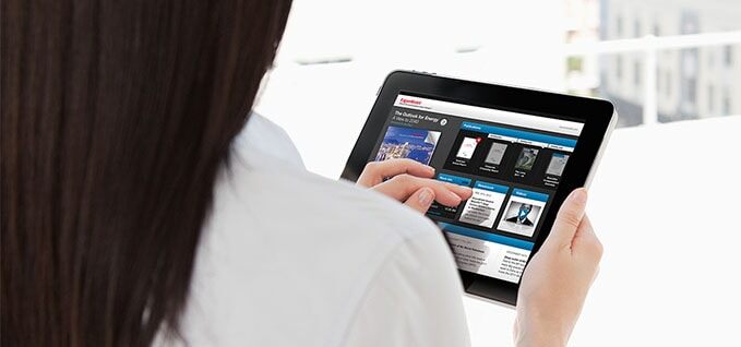 ExxonMobil Chemical Online Customer Service on tablet