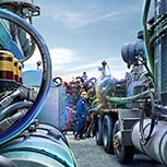 Frac Truck carrying industrial lubricants