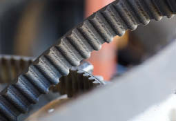 Imagen de una correa automotriz.