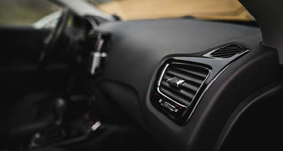 Interior of an automobile.