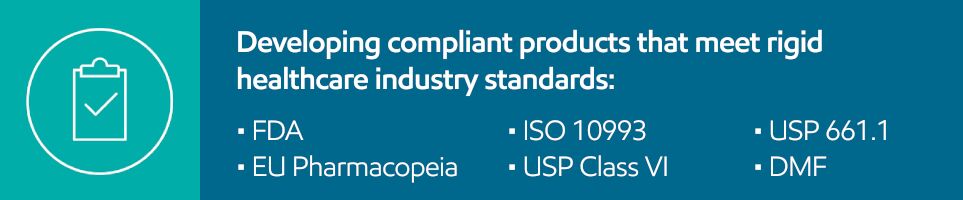 Medical banner outlining compliance standards