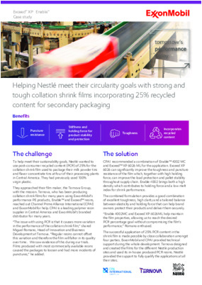 Collation shrink films can incorporate recycled content can still be tough and strong.   Learn how from this multi-company collaboration involving Nestle, Ternova, CPAI and ExxonMobil.