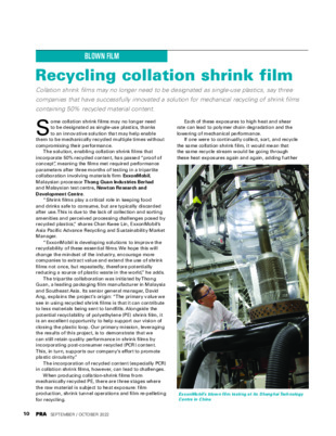 Some collation shrink films may no longer need to be designated as single-use plastics, thanks to an innovative solution that may help  enable them to be mechanically recycled multiple times without compromising their  performance.  Find out how in this article published by Plastics and Rubber Asia.