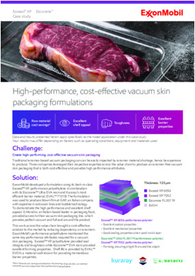 High-performance, cost-effective vacuum skin packaging formulations