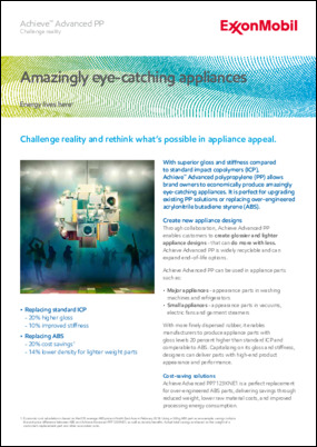 Challenge reality and rethink what’s possible in appliance appeal using Achieve™ Advanced PP.