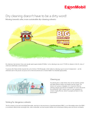 Moving towards safer, more sustainable dry-cleaning solvent