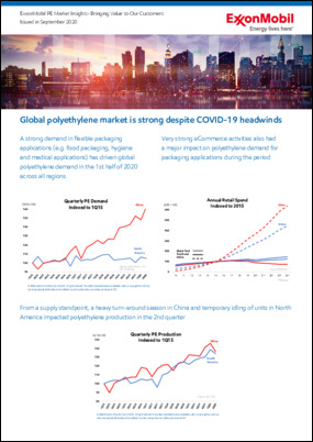 In this edition, discover how the global polyethylene market remains strongs despite COVID-19 headwinds. Download the report today to further your understanding. 