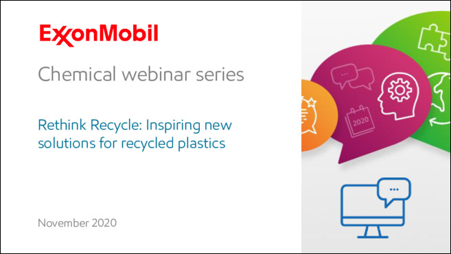 Webinar presentation discussing proven, cost-effective solutions to incorporate more  recycled resins in high-value applications.
