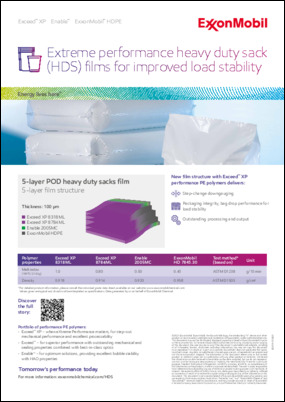5-layer POD heavy duty sacks film (5-layer film structure)