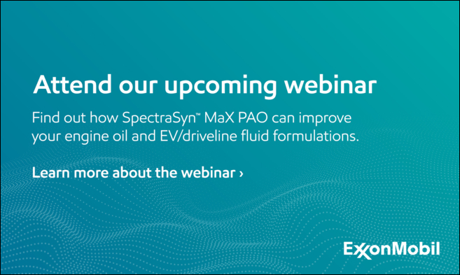 Find out how SpectraSyn MaX PAO can improve your engine oil and EV/driveline fluid formulations. Learn more about the webinar.