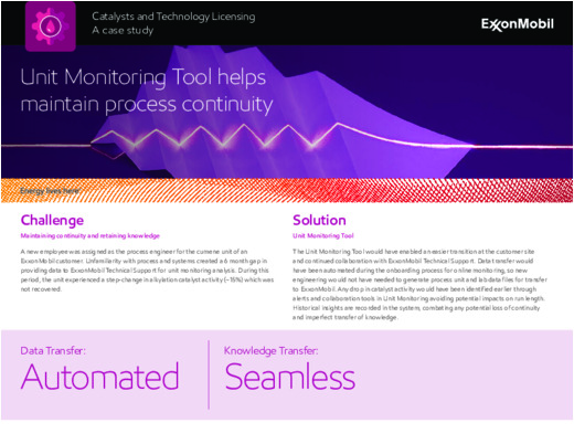 Learn how the Unit Monitoring Tool can help maintain process continuity and retain knowledge.