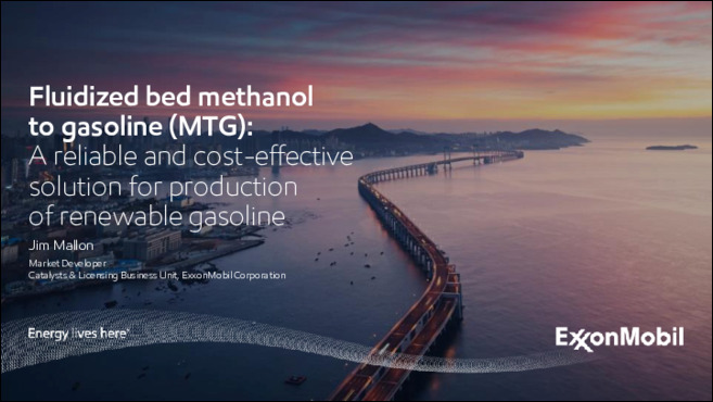 Learn about ExxonMobil's reliable and cost-effective solution for production of renewable gasoline